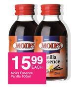 Moirs Essence Vanilla-100ml Each
