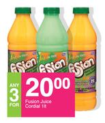 Fusion Juice Cordial-For Any 3 x 1Ltr