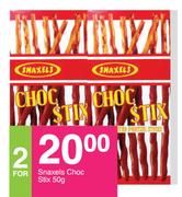 Snaxels Choc Stix-For 2 x 50g