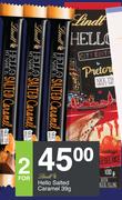 Lindt Hello Salted Caramel-For 2 x 39g