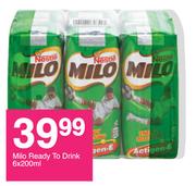 Milo Ready To Drink-6 x 200ml
