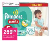 Pampers Mega Box Pants Size 5-96's Pack