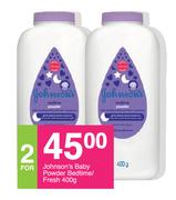 Johnson's Baby Powder Bedtime/Fresh-For 2 x 400g