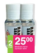 Medicare Hand Sanitizer-For 2 x 50ml