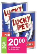 Lucky Pet Pure Sardines-For 5 x 400g