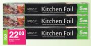 Wrap It Kitchen Foil 5m-For 3