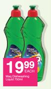 Maq Dishwashing Liquid-750ml Each