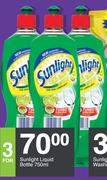 Sunlight Liquid Bottle-3 x 750ml