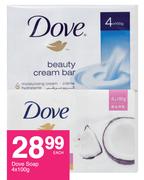 Dove Soap-4 x 100g Each