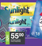 Sunlight Laundry Soap-For Any 5 x 400g/ 500g