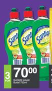Sunlight Liquid Bottle-For 3 x 750ml