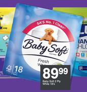 Baby Soft 2 Ply White-18's