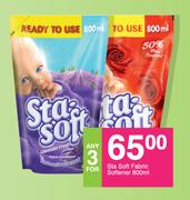 Sta Soft Fabric Softener-For Any 3 x 800ml