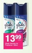 Glade Secrets Air Freshner-180ml Each