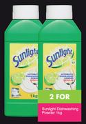 Sunlight Dishwashing Powder-For 2 x 1kg
