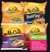 McCains Roast/Mix Vegetables 1Kg/Country Crop/Garden Mix/ Garden Peas/Sweetcorn 1kg/750g-For Any 4