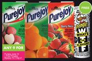 Purjoy Juice 1 Ltr x 9 + Free Pringles Mystry Tin 110g