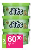 D'Lite Tub-For 3 x 1Kg