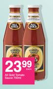 All Gold Tomato Sauce-700ml Each