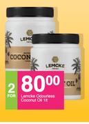 Lemcke Odourless Coconut Oil-For 2 x 1Ltr