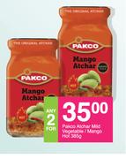 Pakco Atchar Mild Vegetable/Mango Hot-For Any 2 x 385g