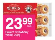 Bakers Starwberry Whirls-200g Each