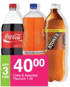 Coke & Assorted Flavours-For Any 3 x 1.5Ltr