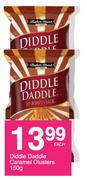 Diddle Daddle Caramel Clusters-150g Each