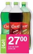 Coo-ee Soft Drink-For Any 3 x 2Ltr