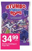 Stumbo Bubblegum Pops-48's Pack Each