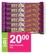 Real Chocolate-For Any 6 x 25g