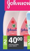 Johnson's Baby Lotion-For 2 x 200ml