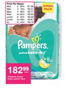 Pampers Active Baby Jumbo Pack-Each
