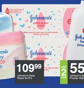 Johnson's Baby Wipes-6 x 72's