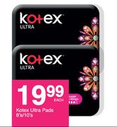 Kotex Ultra Pads-8's/ 10's Each