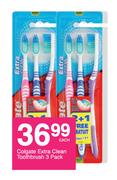 Colgate Extra Clean Toothbrush 3 Pack-Each