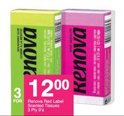 Renova Red Label Scented Tissues 3 Ply-For 3 x 9's Pack