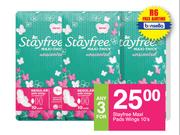 Stayfree Maxi Pads Wings-For Any 3 x 10's