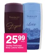 Yardley Perfumed Body Lotions-400ml Each