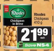 Rhodes Chickpeas-410g