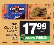 Henro Choc Chip Cookies Assorted-160g