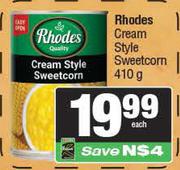 Rhodes Cream Style Sweetcorn-410g