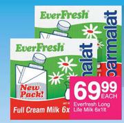 Everfresh Long Life Milk-6 x 1Ltr Each