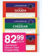 Lancewood Vacuum Pack Cheese-900g Each