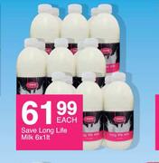 Save Long Life Milk-6 x 1Ltr Each