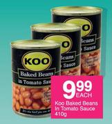 Koo Baked Beans In Tomato Sauce-410g Each