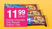 Champ Chocolate Chip Biscuits Original-120g Each