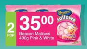 Beacon Mallows Pink & White-For 2 x 400g