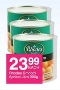 Rhodes Smooth Apricot Jam-900g Each