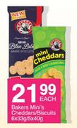Bakers Mini's Cheddar/Biscuits-6 x 33g/5 x 40g